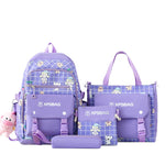 Backpack Primary School Girls Schoolbag Women's Four-piece Set EX-STOCK