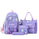 Backpack Primary School Girls Schoolbag Women's Four-piece Set EX-STOCK