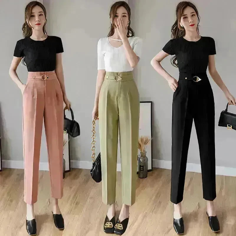 High-waisted Women's Trousers And Small Trousers - EX-STOCK CANADA