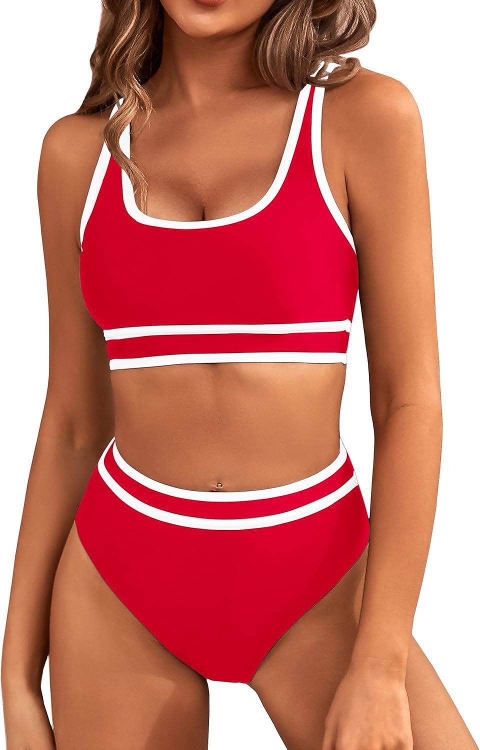Bikini Tight-fitting Solid Color Swimsuit For Women - EX-STOCK Canada