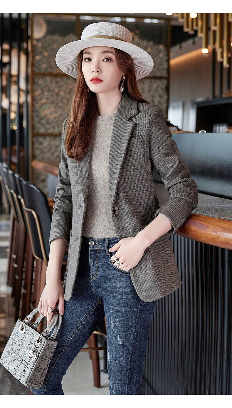 Professional office Business Tweed Blazer Women - EX-STOCK Canada