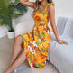 Flowers Print Suspender Corset Dress Ins Fashion Holiday Beach Long Dresses Summer Clothing For Women - EX-STOCK Canada