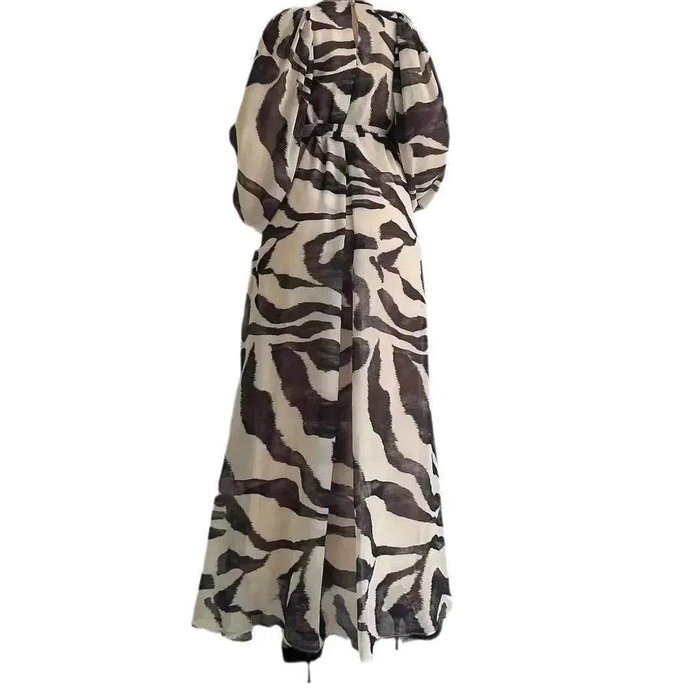 Elegant Printed Mum Long Maxi Dress - EX-STOCK Canada