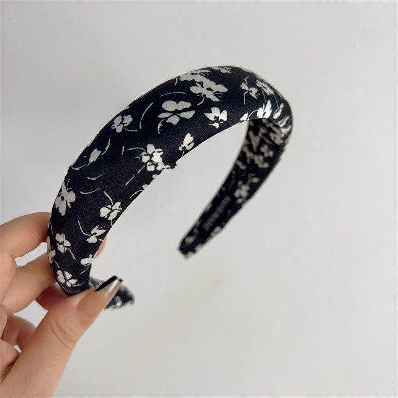 Fashion Presbyopic French Satin Vintage Sponge Silk Satin Padded Headband - EX-STOCK Canada