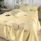 Korean Ice Silk Summer Quilt Four-piece Set Embroidery Lace Air Conditioning Cool Feeling Thin Duvet EX-STOCK Canada 
