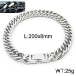 Cuban Link Chain Trimming Chain Jewelry Buckle Titanium Steel Bracelet - EX-STOCK Canada