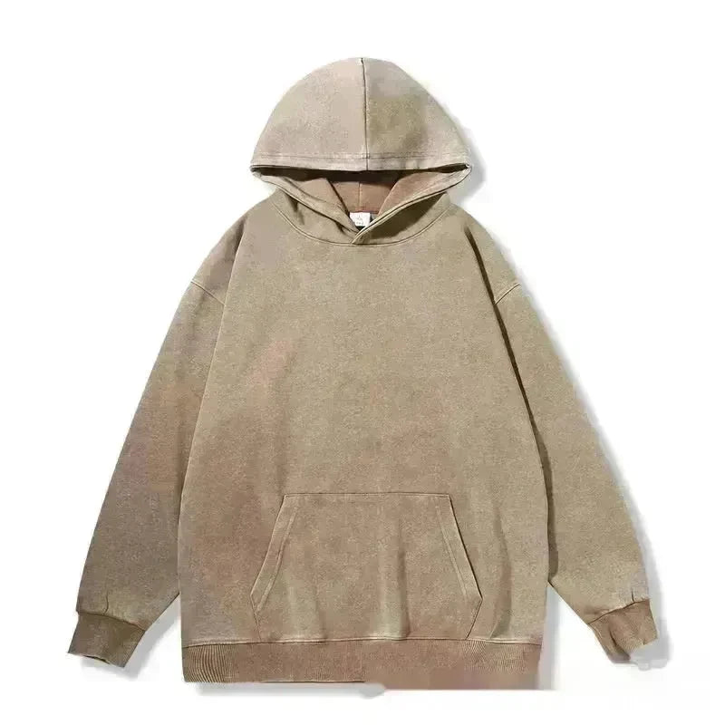 Unisex Teen Waxed Washed Distressed Hoodie Sweatshirt Pullover top - EX-STOCK CANADA