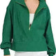 Women's Half Zipper Pullover Long Sleeve Sweatshirt - EX-STOCK CANADA