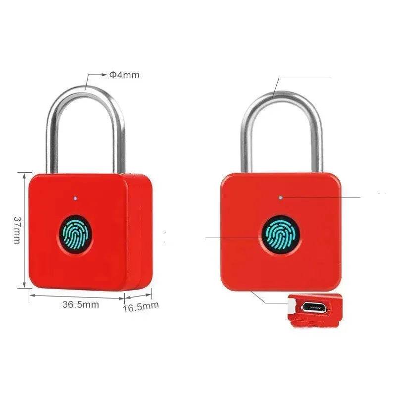 Smart Lock Fingerprint Digital Door Padlock for Home Biometric Keyless Lock - EX-STOCK Canada