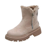 Thick Plush Snow Boots Women Faux Suede Non-slip Winter Shoes - EX-STOCK Canada