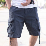 Workwear Loose Plus Size Solid Color Casual Cargo Shorts Men - EX-STOCK Canada