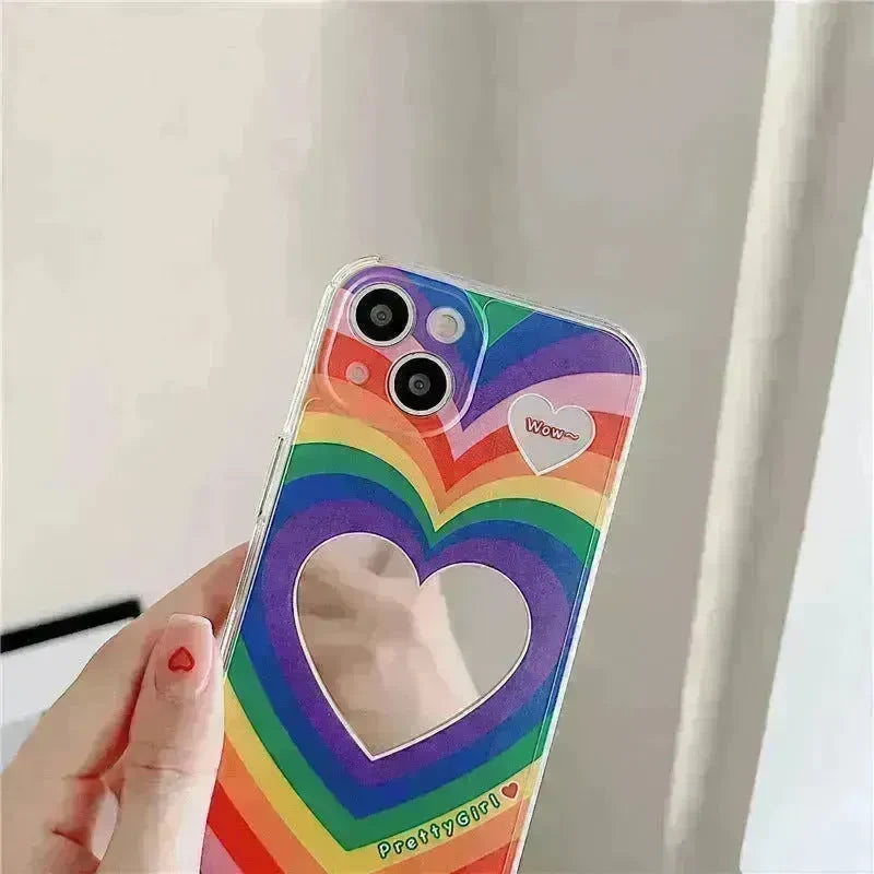 Rainbow Love Mirror Silicone Phone Case - EX-STOCK CANADA