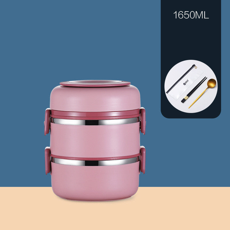 304 Stainless Steel Insulated Barrel Multi-layer Lunch Box EX-STOCK