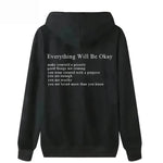 Everything Will Be Okay Loose Casual Men's And Women's Korean Version Loose Round Neck Top - EX-STOCK CANADA
