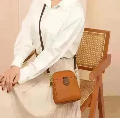 Lychee Pattern Mobile Phone Bag Small High Quality Leather Crossbody Bags For Women Wallet - EX-STOCK CANADA