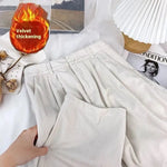 Autumn And Winter New High Waist Loose And Slimming Straight Casual Trousers - EX-STOCK CANADA