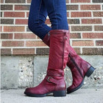 Round Toe Low Heel High Leg Boot - EX-STOCK Canada