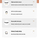 A feature infographic for a weight loss tracking app, detailing 'Small' and 'Target' objectives with icons and text such as 'High-precision sensor', 'APP fat and thin analysis', and 'Detect body data'.