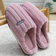 Home Cotton Slippers Women's Winter Plus Size Striped Plush Indoor - EX-STOCK Canada
