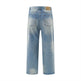 American Retro Wash Gradient Spray Painting Denim Trousers Men Jeans - EX-STOCK Canada