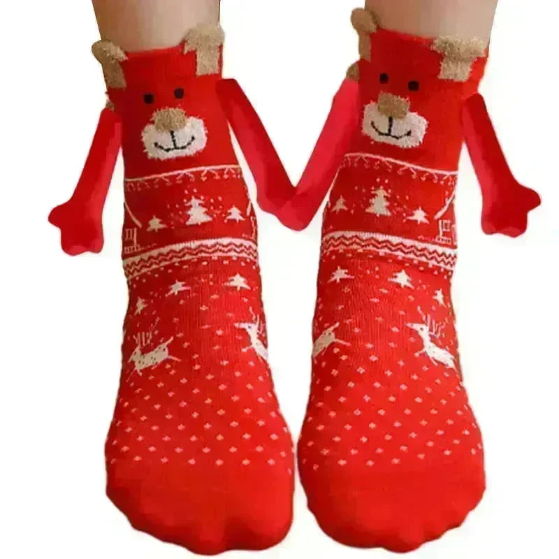 Hand Holding Couple Magnetic Handle Christmas Stockings - EX-STOCK CANADA