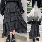 High Waist Layered Cake Skirt Irregular MIDI Long skirt - EX-STOCK Canada