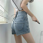 Summer High Waist Denim Rope Shorts For Women - EX-STOCK Canada