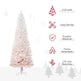 7ft Pencil Artificial Christmas Tree With Pine Realistic Branches, Auto Open, Pink And White EX-STOCK Canada 