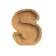 Wooden letter 'S' on a white background