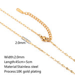 Stainless Steel Vacuum Vapor Plating 18K Gold Color Protection Lip Chain Necklace - EX-STOCK Canada