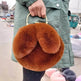 Baby Girl Fashion chain ear plush handbag - EX-STOCK Canada