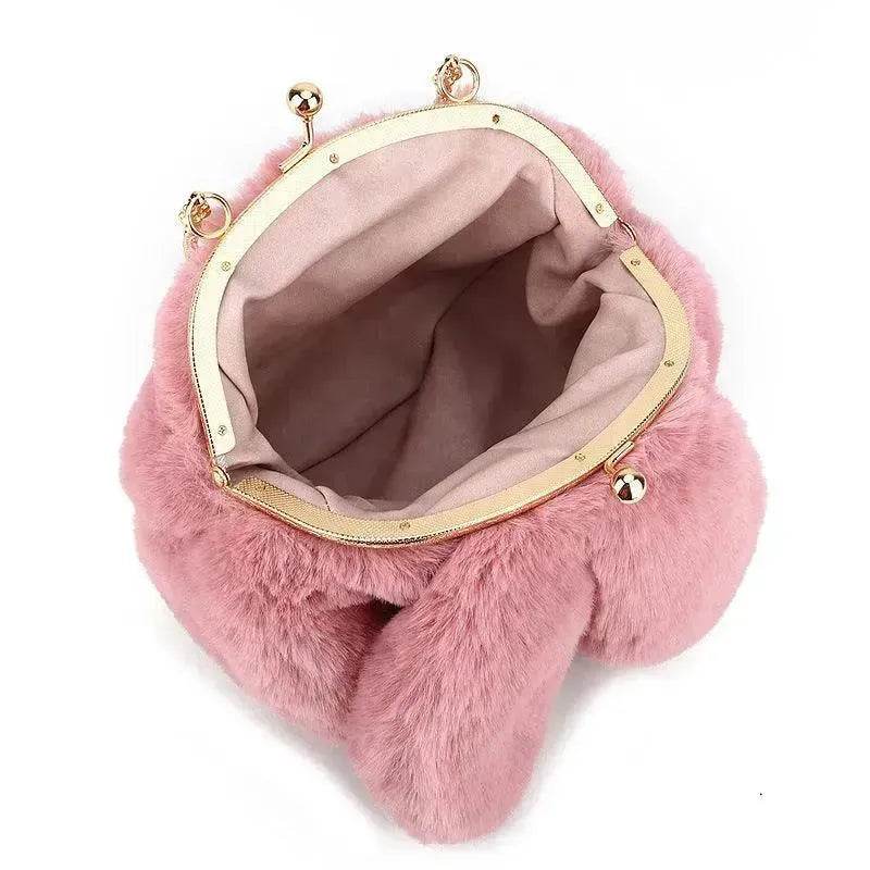 Baby Girl Fashion chain ear plush handbag - EX-STOCK Canada