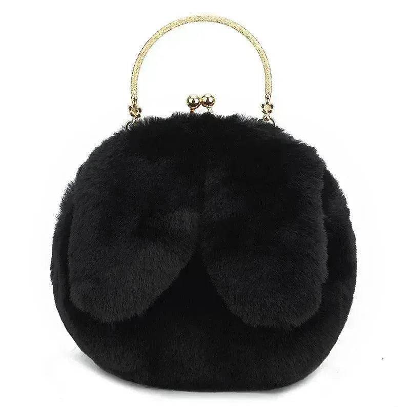 Baby Girl Fashion chain ear plush handbag - EX-STOCK Canada