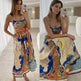 Elegant Ladies Spaghetti strap Vacation Resort Boho Floral Summer Maxi dress - EX-STOCK Canada