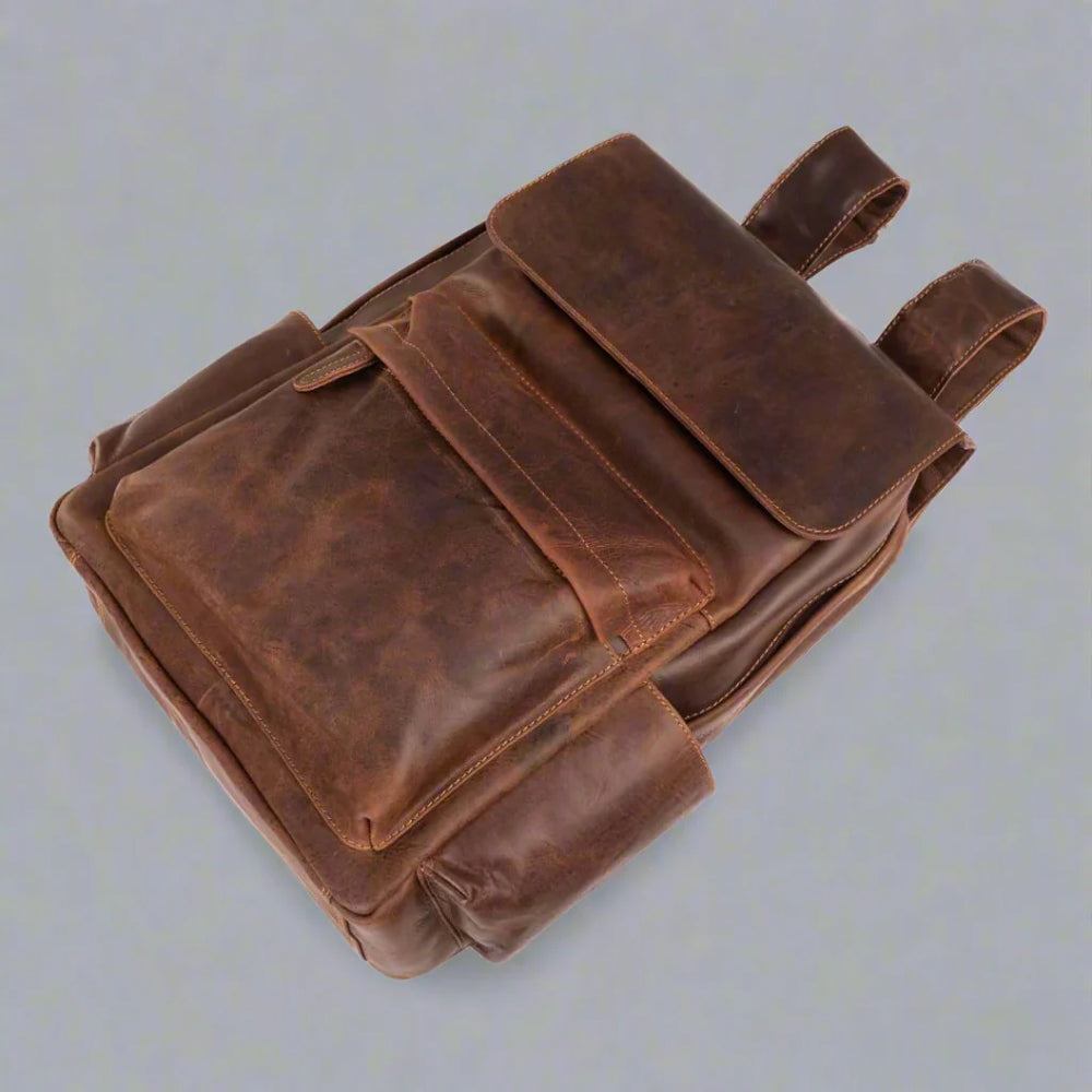 Mochila vintage para portátil de cuero GreenwoodEX-STOCK Canada 