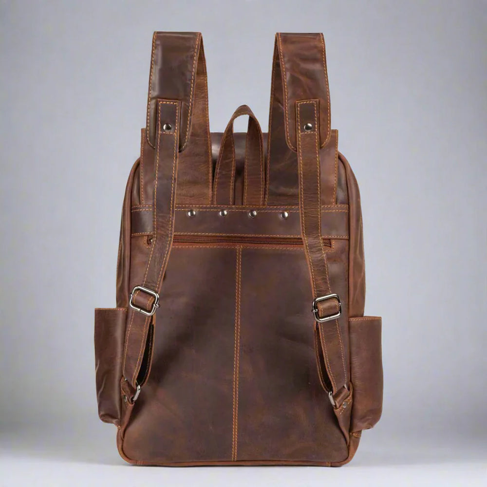 Mochila vintage para portátil de cuero GreenwoodEX-STOCK Canada 