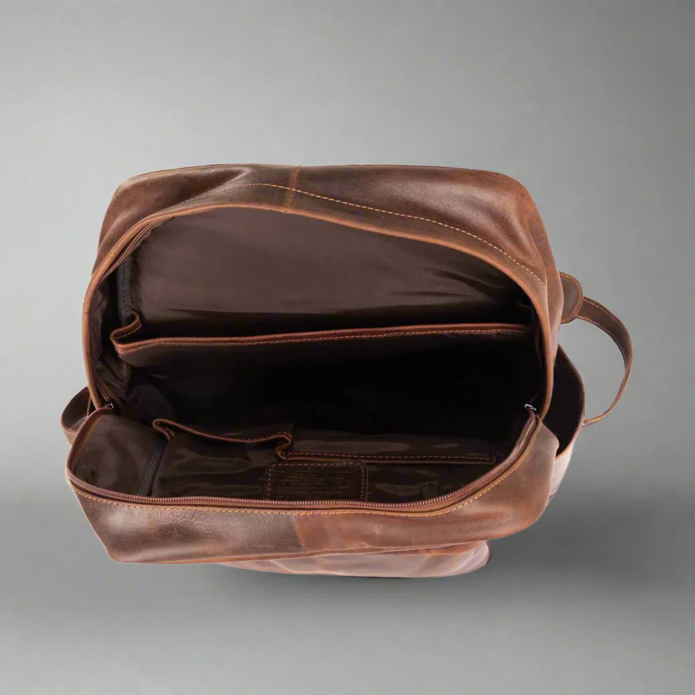 Mochila vintage para portátil de cuero GreenwoodEX-STOCK Canada 