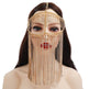 Punk Rhinestone Tassel Fringed Face Mask Head Chains - EX-STOCK Canada