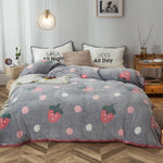 Plush Thick Snowflake Duvet Cover Single Piece Flannel EX-STOCK Canada 