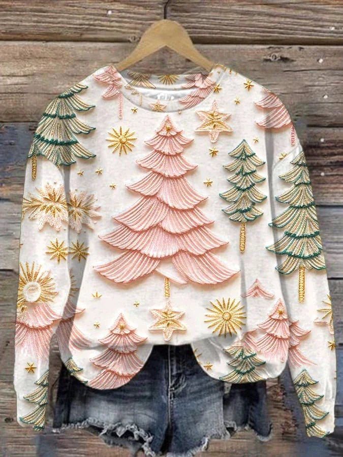 Women's Versatile Christmas 3D Digital Print Sweatshirt EX-STOCK Canada 