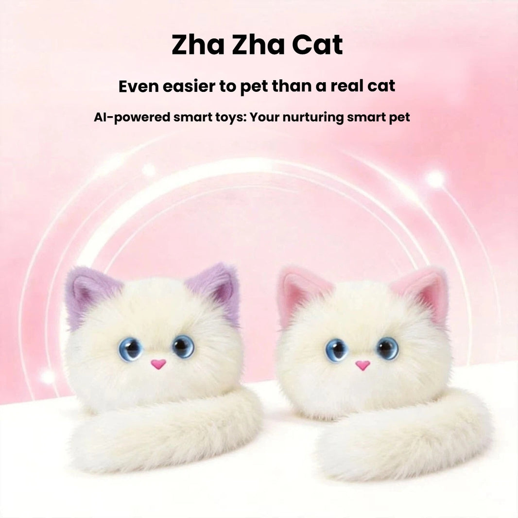 Interactive AI Cat Plush Toy – Rechargeable Electronic Pet