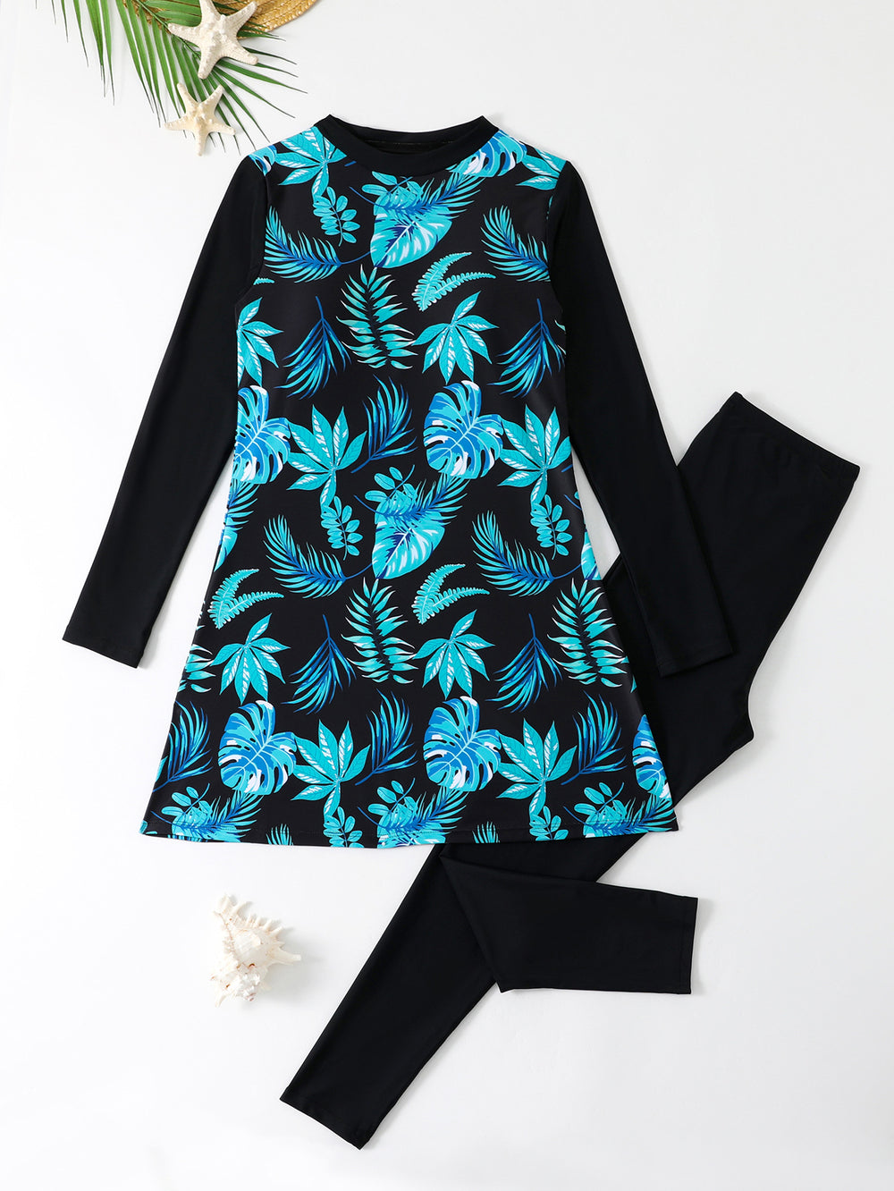 Muslim Women's Long-sleeved Trousers Two-piece Swimsuit - EX-STOCK Canada