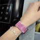 Leather Single Ring Glitter Buckle Couple Watch Strap Suitable for Apple Watch - EX-STOCK Canada