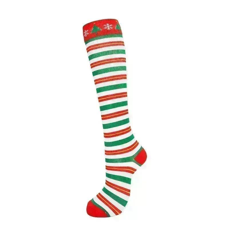 Compression Stockings Christmas Sports High Elastic Breathability - EX-STOCK CANADA
