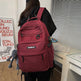 Large Capacity Multi-Layer School Backpack – White, Red, Purple, Black, Khaki