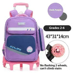 Portable Burden Alleviation Bull Wheel Trolley Schoolbag Bookbag for Boy and Girl - EX-STOCK CANADA