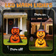 2Packs 3FT Halloween Collapsible Lighted Pumpkin Decoration, 176 LED Pop-Up Pumpkin Lamp With Cape, Plug In Halloween Jack-O-Lantern With Metal Stand For Indoor Outdoor Garden Patio Party Decor - EX-STOCK Canada