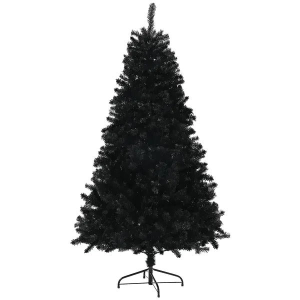 5ft Artificial Christmas Trees With Auto Open And Steel Base, Black EX-STOCK Canada 