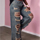 Women's Retro Distressed Kimchi Wide-leg Jeans EX-STOCK Canada 