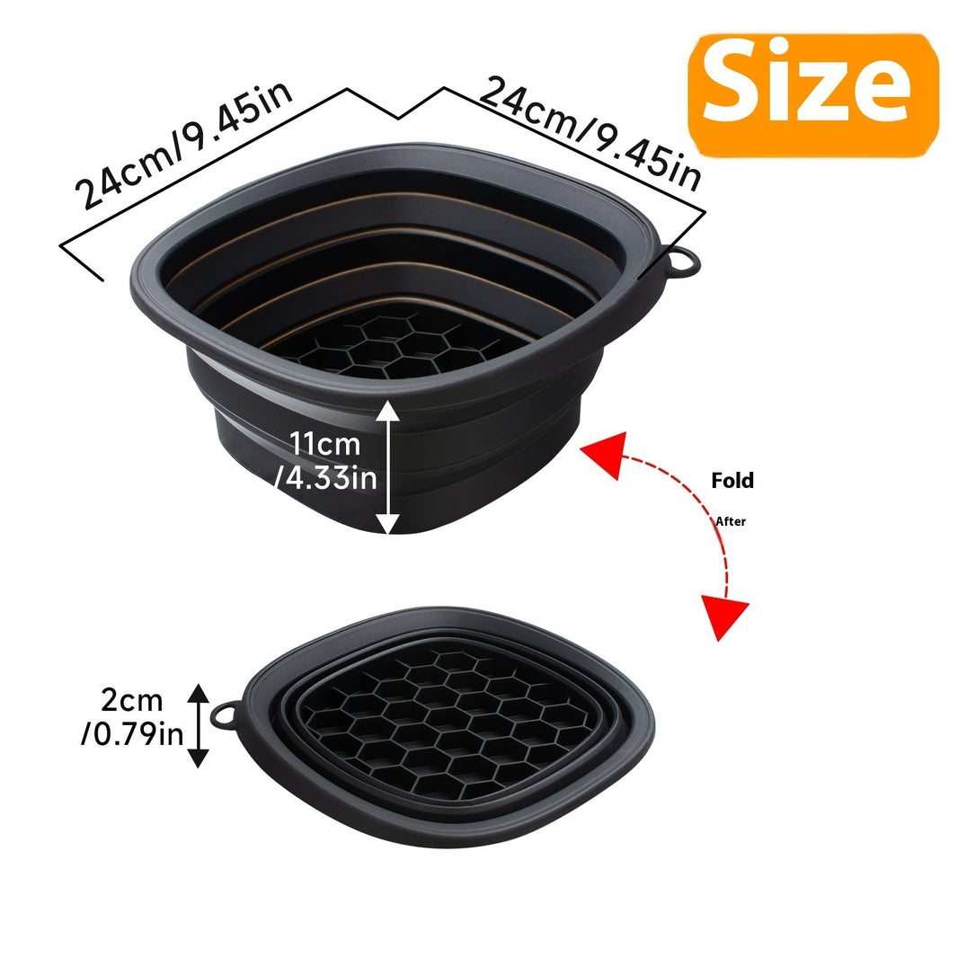 Household Silicone Folding Basin Ice Tray Ice Facial Care Ice-bath Wash Basin 